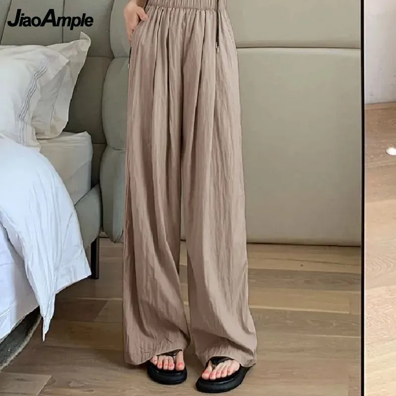 Women's 2025 Autumn New Casual Tracksuit Matching Set Korean Elegant Vintage Striped Shirt+Strap+wide Leg Pants 3-piece Suit