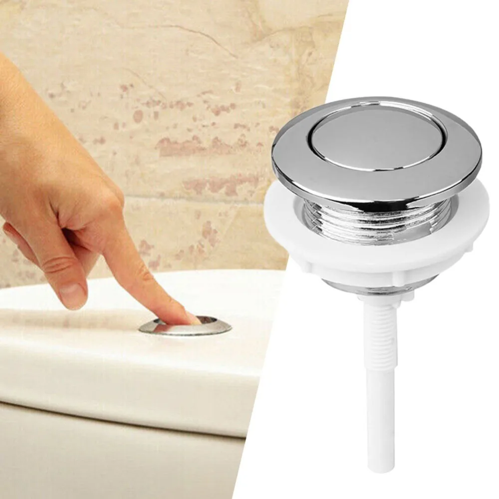 Universal 38mm Toilet Tank Flush Button Single Function Flush Button Suitable for Bathroom Hotel Flush Device for Toilet Tanks