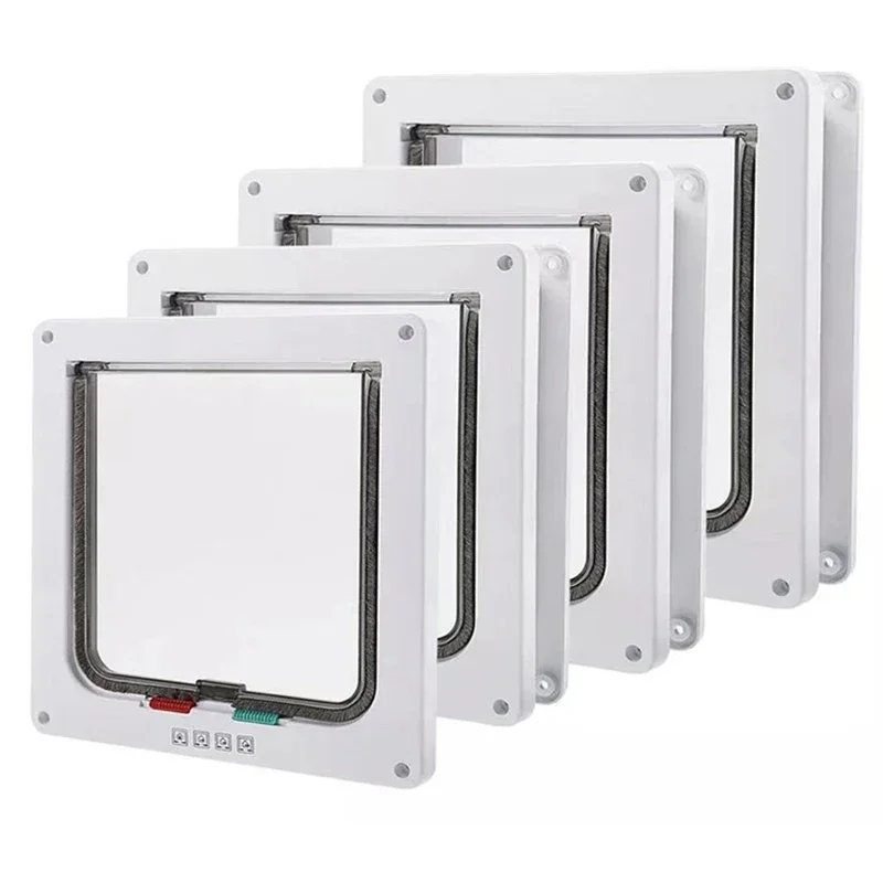 Apertura de puerta pequeña, puerta para gatos, puerta para perros, puerta de paso bidireccional, tablero acrílico de vidrio, casa para gatos