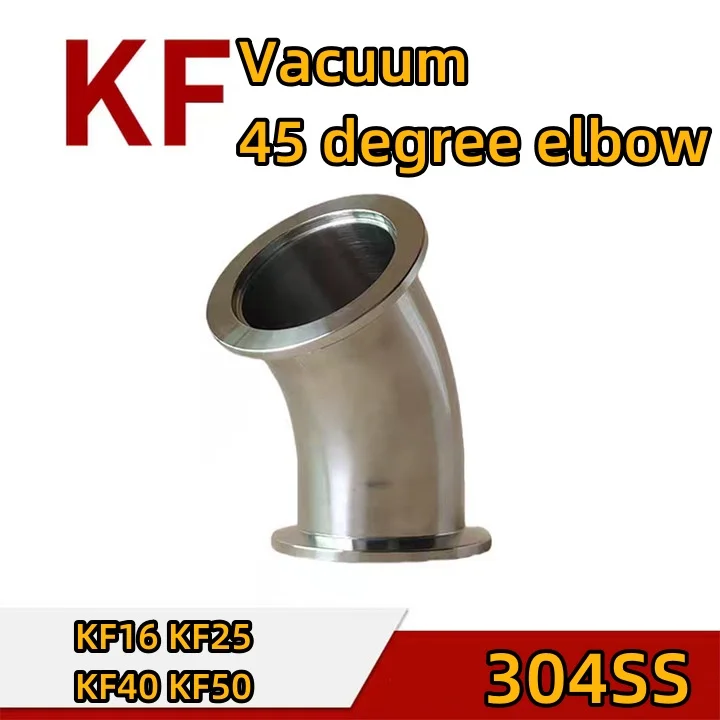 KF16,KF25,KF40,KF50 KF elbow, vacuum 45 degree elbow, flange joint, triple pipe joint