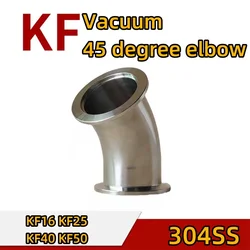 KF16,KF25,KF40,KF50 KF elbow, vacuum 45 degree elbow, flange joint, triple pipe joint