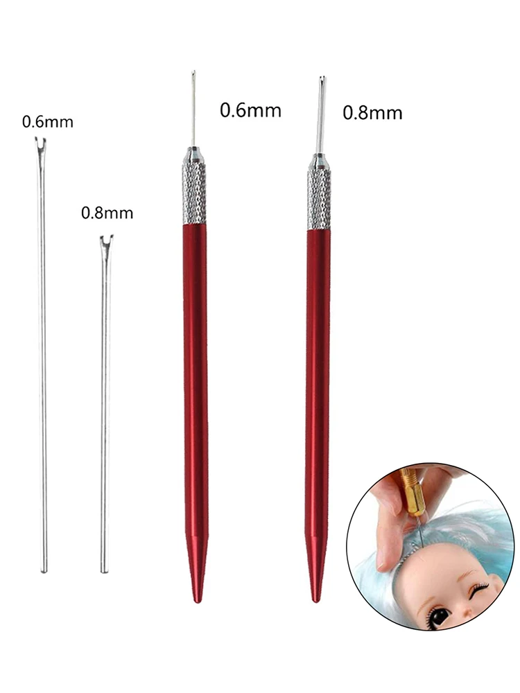 * Doll Hair Reroot Needle Kit Repaint Dolls Head Hair Rooting Tools Wig Making Supplies Accessories Set
