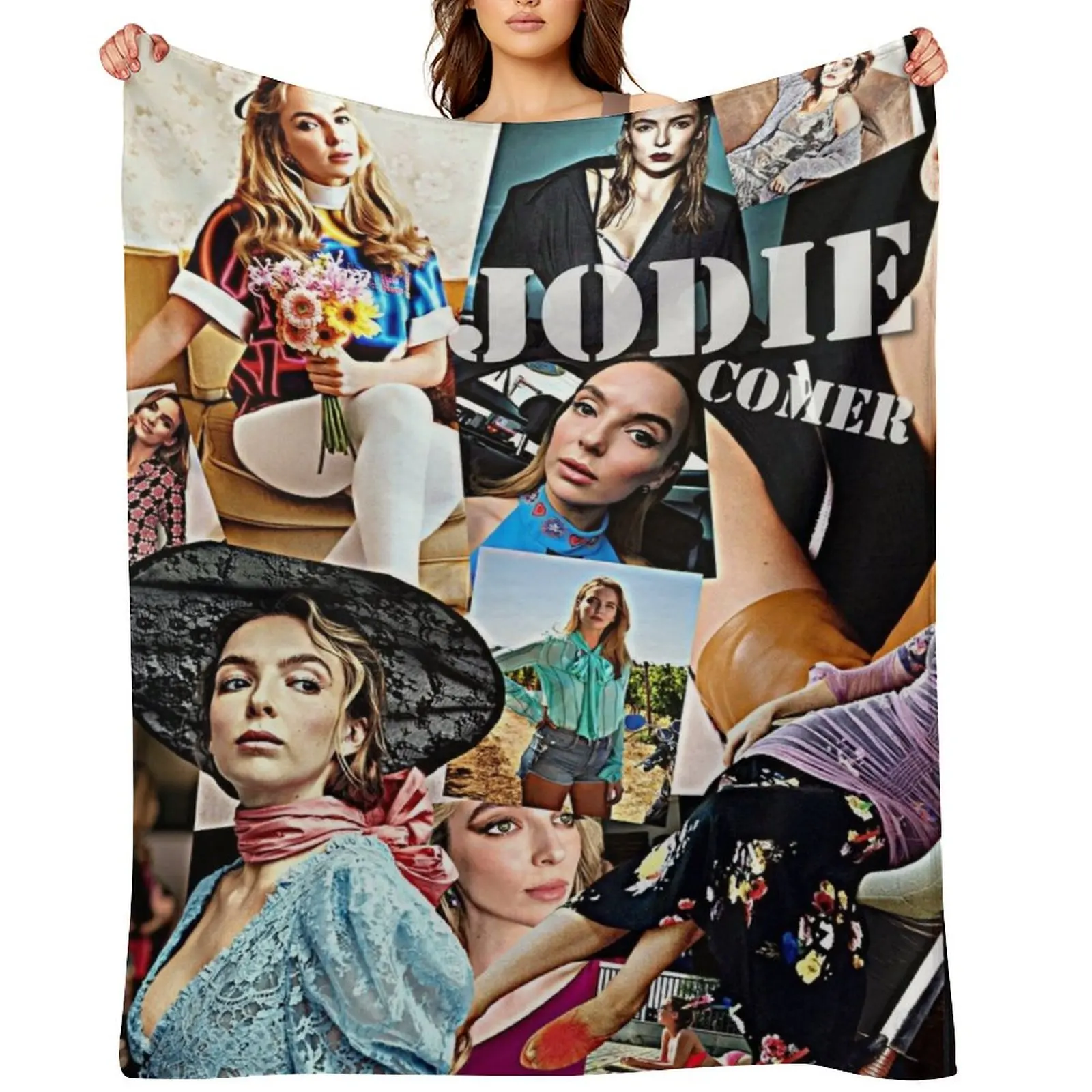 

jodie comer Throw Blanket wednesday Decorative Sofas Camping Moving Blankets