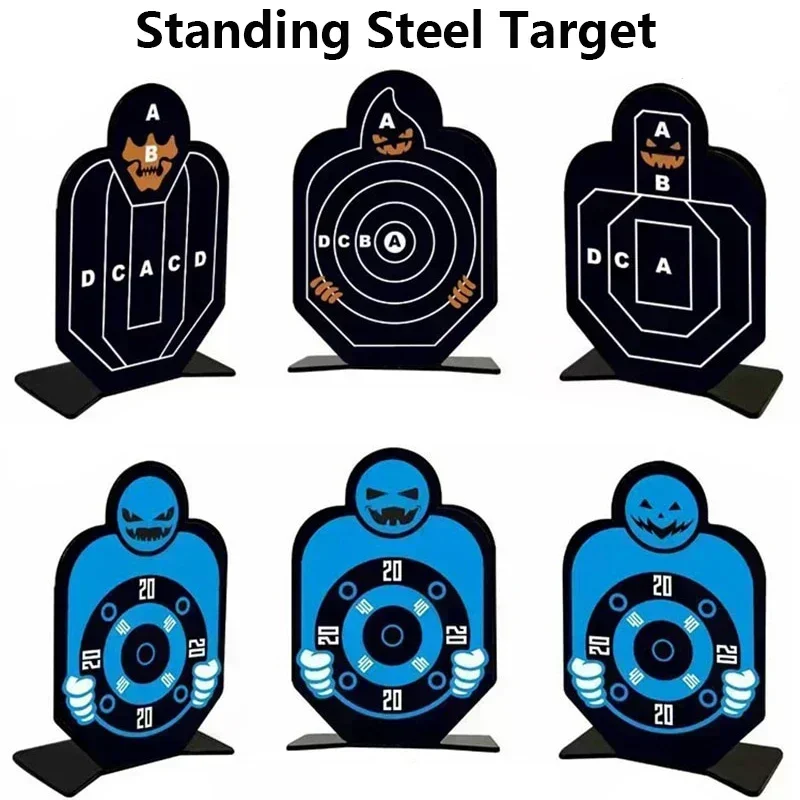 OYStainless Steel Target Slingshot Soft Bullet Gun Target Shooting Practice Metal Iron Target Toy Target Slingshot Accessories