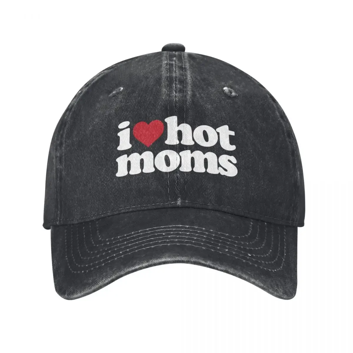 

I love hot moms - Iheart hot moms Baseball Cap Luxury Brand fashionable Golf summer hat Men's Luxury Women's