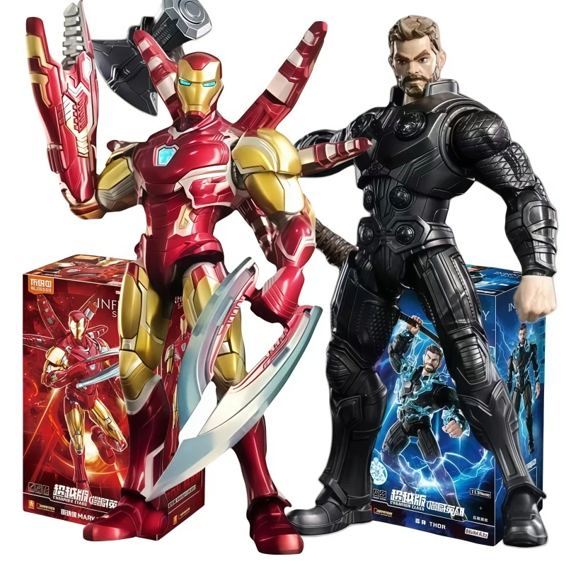 Blokees The Avengers LED Marvel Beyond Version THOR Iron Man MK85 EX Anime Action Assembly Building blocks Model Toys Fans Gifts