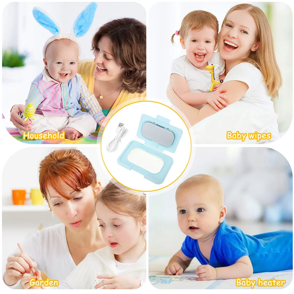 2 pçs limpar mais quente do bebê aquecedor de tecido molhado pequeno portátil experiência confortável limpar aquecedor presente do chuveiro do bebê