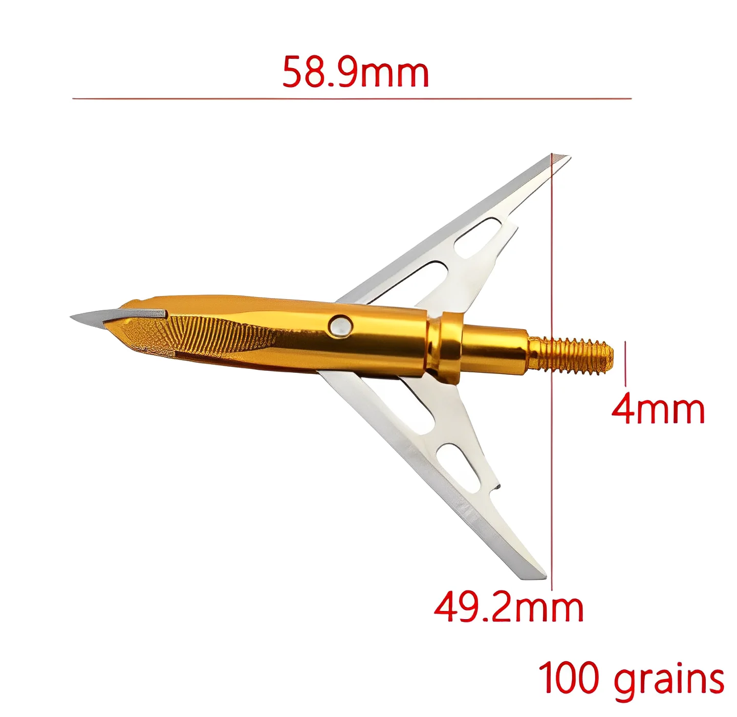 6/12/24Pcs 100Grain Stainless Steel Blade Broadhead Arrowhead 2 Blades Arrow Tips Hunting Tradition Compound Recurve Bow Points
