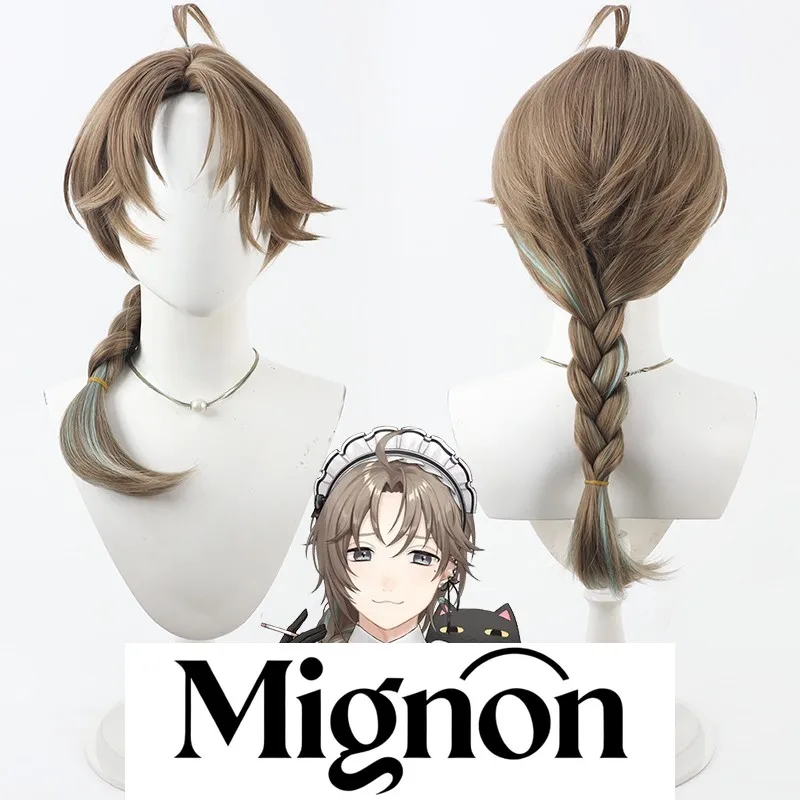 

Миньон Виртуальный VTuber NIJISANJI Новый наряд Батлер Ye Косплей Парик Градиент Имитация кожи головы