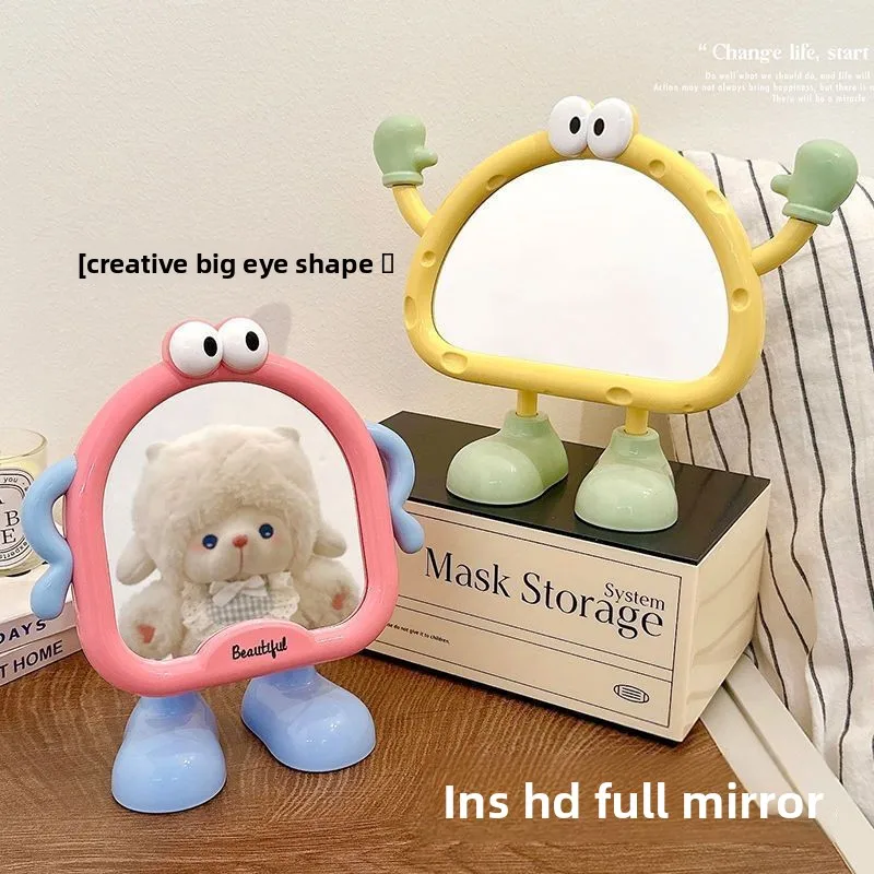 Berik Makeup Mirror Decorative Mirrors Desktop 2025 New Bedroom Home Student Dormitory Portable Small Mirror Adjustable Angle