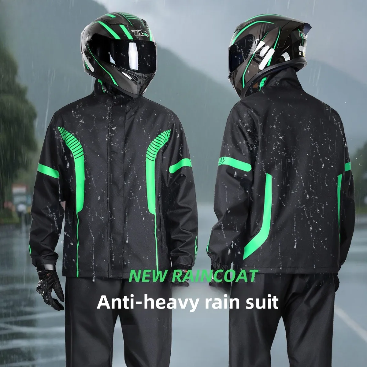 

Motorcycle Riding Clothes Anti-special Men's Anti-rainstorm Split-body Raincoat Set