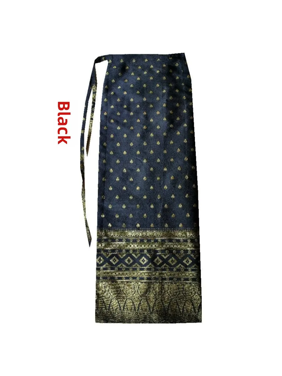 

High-End Ethnic Tai Minori Tea Ceremony Beau orm Skirt Stand Size Summer Long Midi Skirt for Women Nylon Fabric