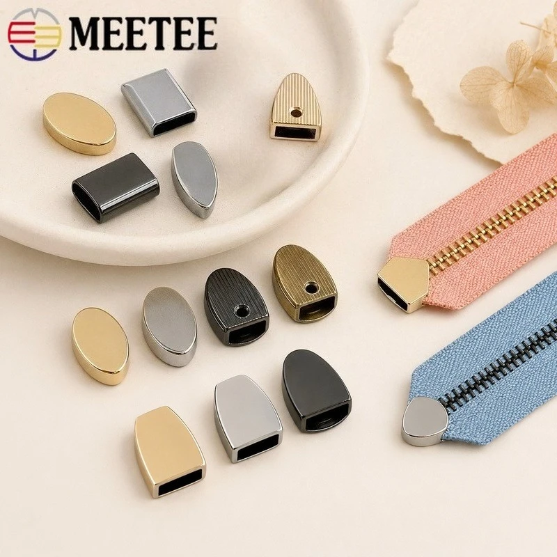 50 unidades de 9/12mm Cierre de extremo metálico para cremallera con tornillo, para bolsos, carteras y carteras de mano, accesorio de ferretería DIY para reparación