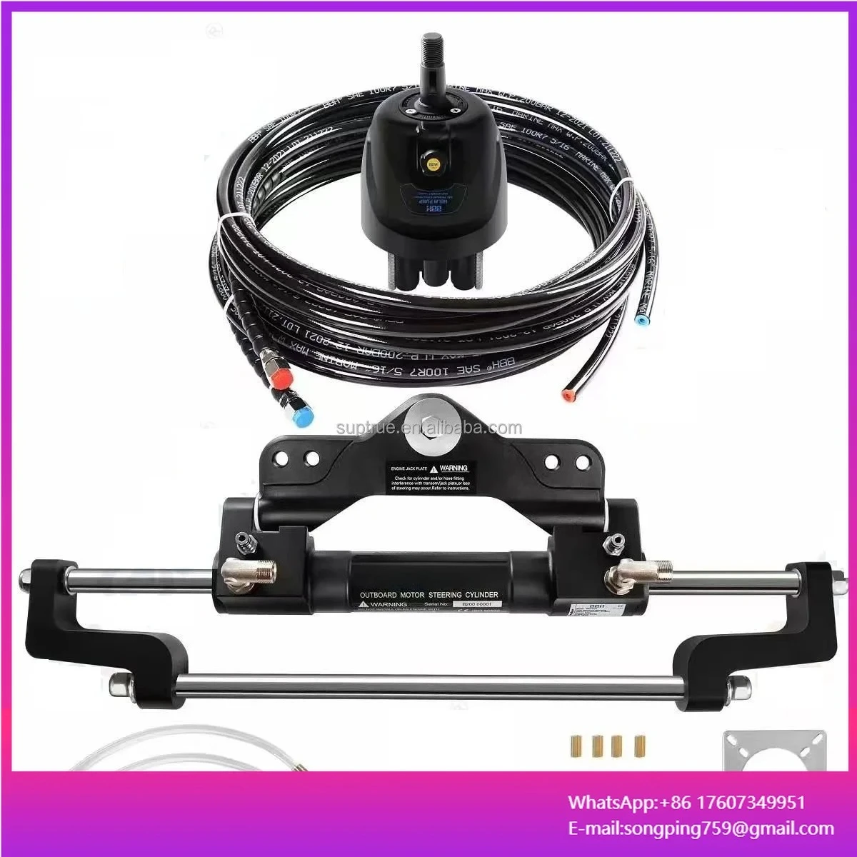 Boat Marine Oil Pressure Rudder Boat Outboard Hydraulic Steering System for Boat