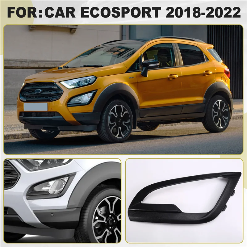 

A05U-Front Left & Right Bumper Fog Light Cover Lamp Frame Bezel For Ford Ecosport 2018-2022 Headlight Trim Frame