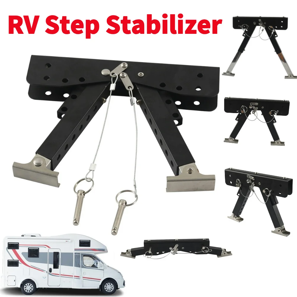 RV Entry Step Stabilizer Foldable Ground Support Jacks Easy To Install Heavy Duty RV Step Stabilizer  Step Jack Camping Car Part