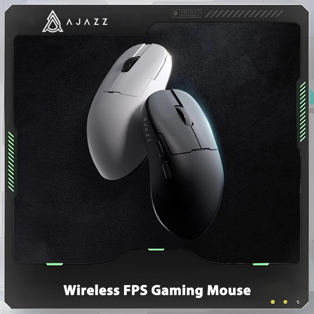 ajazz mouse para jogos sem fio sensor de modo peso leve fps gamer af159pro 8000hz paw3395 bateria 400mah 56g 01