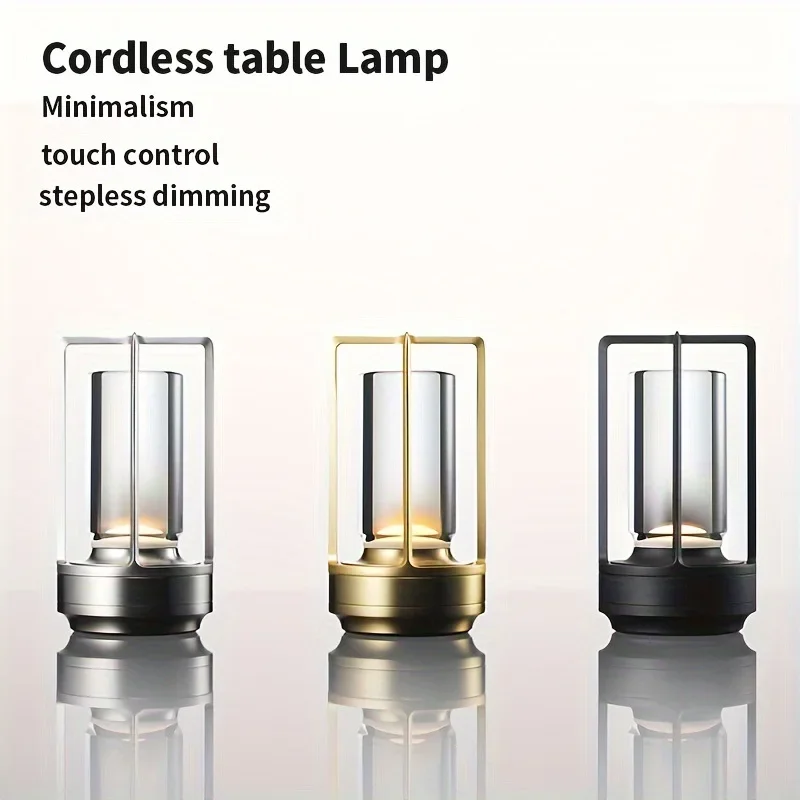 GGbingo Rechargeable Wireless Table Lamp LED Touch Sensor Desktop Night Light Reading Lamp for Hotel Bar Bedroom Decor Light image 3