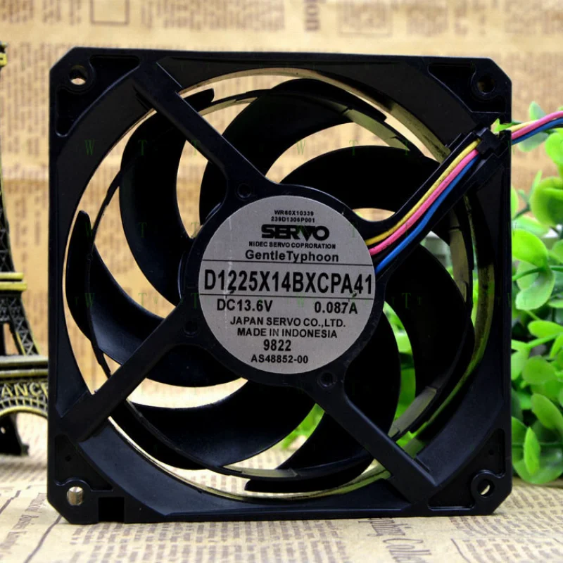 H   for SERVO file D1225X14BXCPA41 13.6V 0.087A 12CM ultra-quiet cooling fan 4 wire