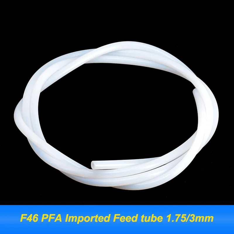 1~10m F46 Pfa Imported Feed Tube 1.75/3mm Milky White/ Transparent 3D Printer Accessories Nozzle Connection Tube