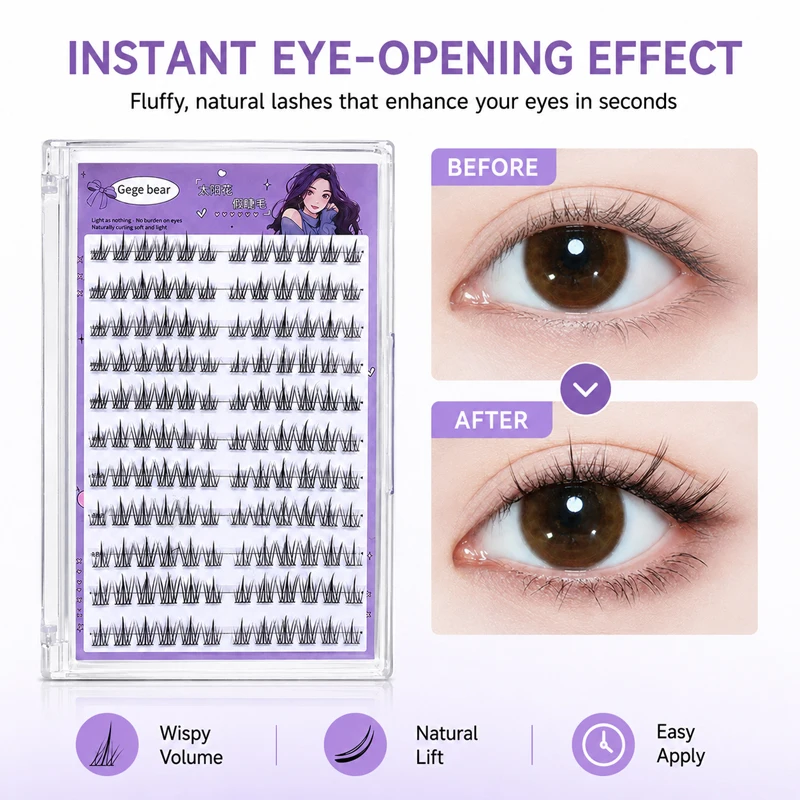 Gege Bear No Glue False Eyelas - Eyelash Extension Uv Glue recension och pris