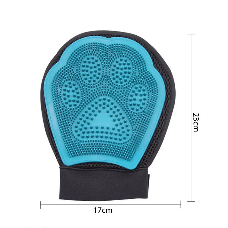 Dog Cat Hair Comb Cleaning Brush Comb Both Sides Massage Hair Removal Dog Bath Glove Blue Pet Grooming Products