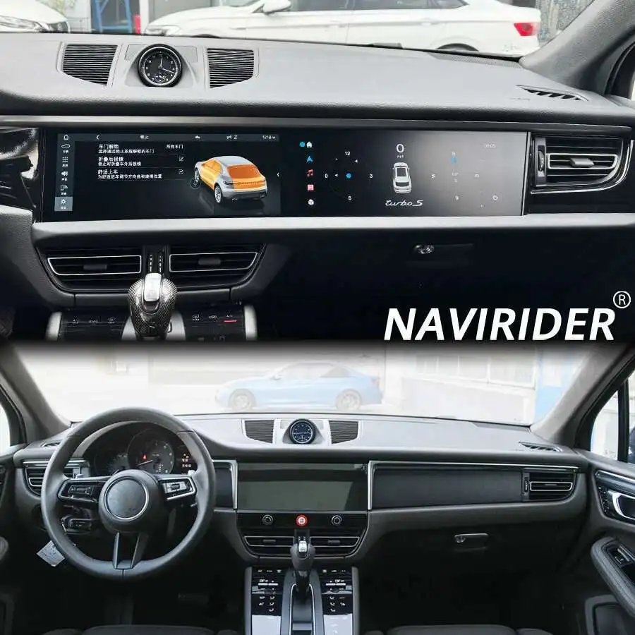 

12,3-дюймовый двойной экран для Porsche Macan 2018-2024 Pcm 5,0 радио Android Auto автомобильный GPS мультимедийный видеоплеер головное устройство Carplay