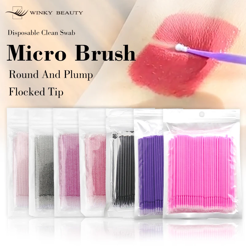 

100pcs/lot Disposable Miniature Mascara Brush for Makeup Cleaning Eyelash Micro Brush Beauty Makeup Clean Remover Tool