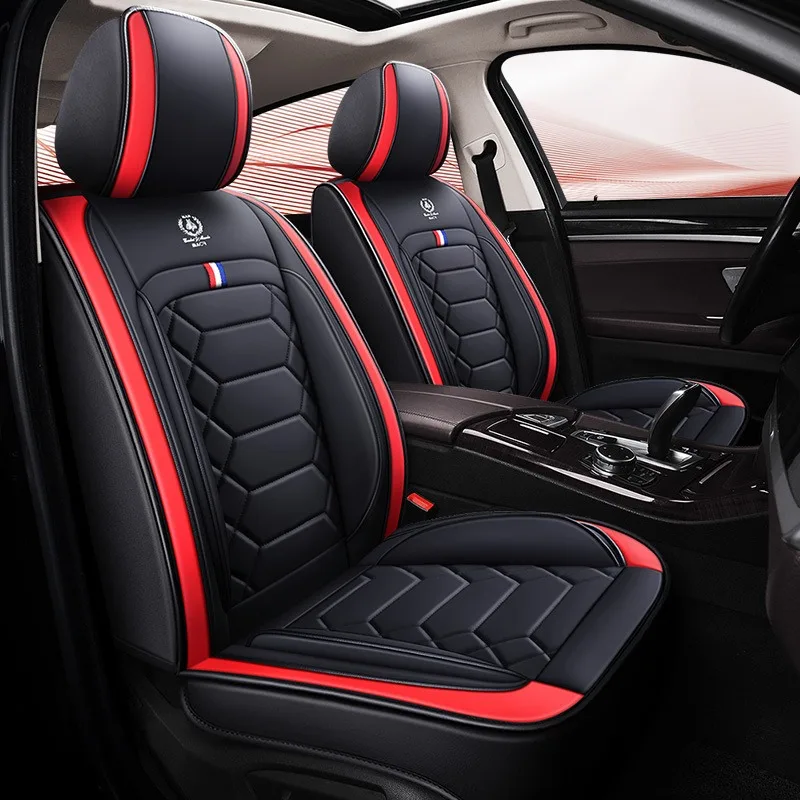

1-Seat Full Coverage Car Seat Covers High-Quality PU Leather 3D Stitching Soft Comfortable Non-Slip All Season