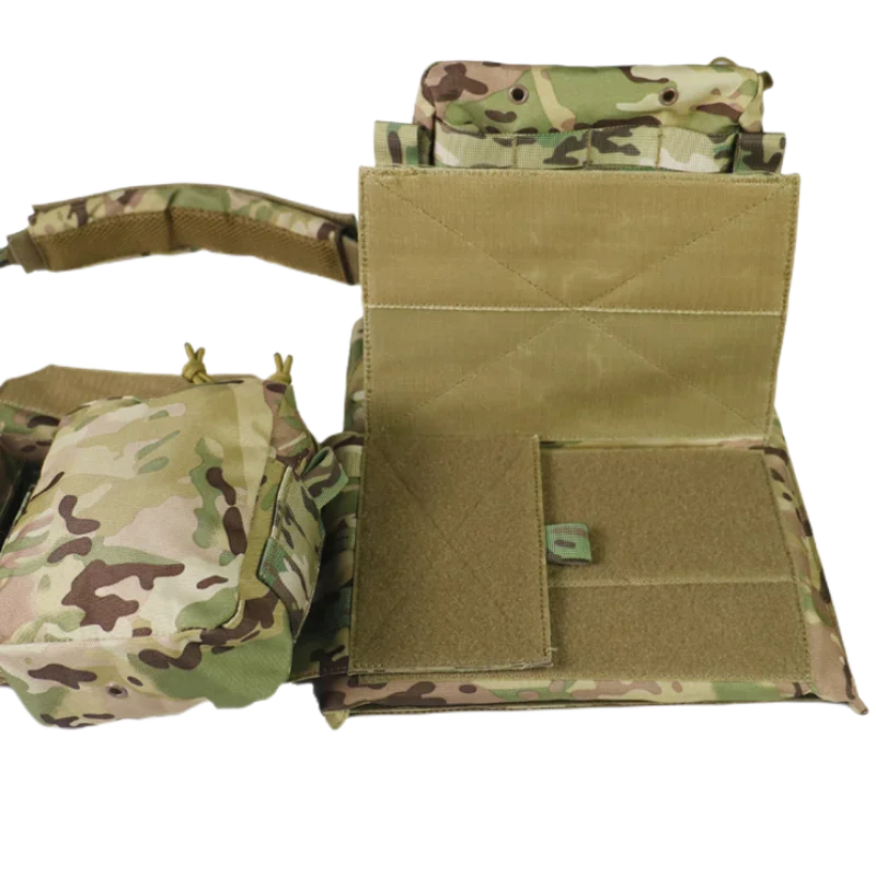 US 1000D NylonTactical Vest with Triple Magazine Pouch  Fabric Quick Release 6094K Hunting Airsoft Combat Accessories