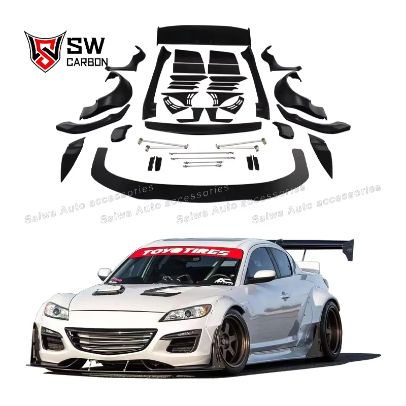 

High Quality Rocket Bunny Style Wide Body Kit For Mazda RX8 Upgrade Modification Aerodynamic Performance Kit Auto Parts