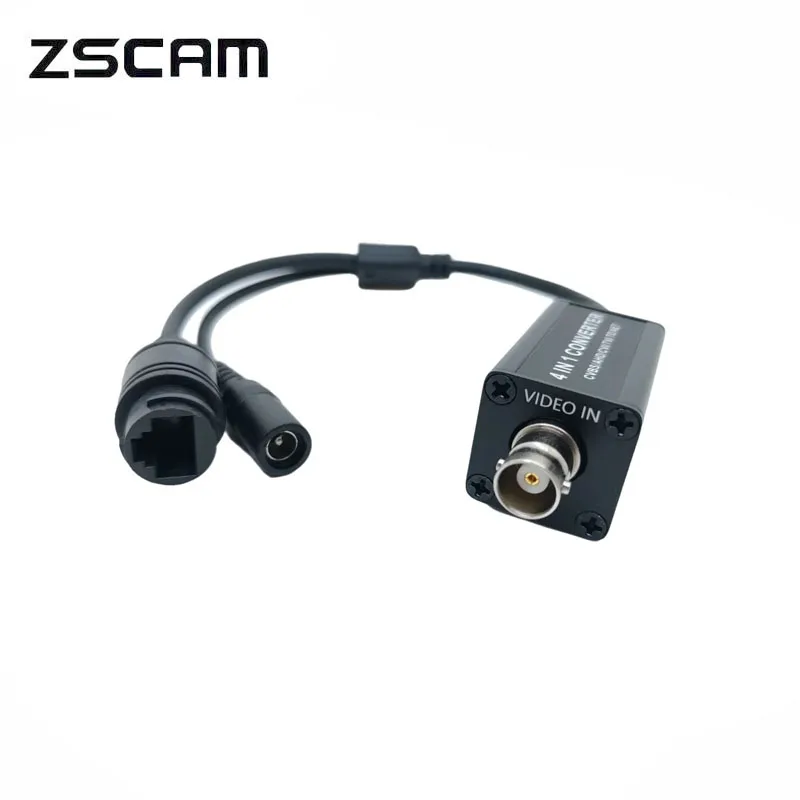 Новые поступления 720P/1080P AHD/TVI/CVI/CVBS преобразователь 4 в 1 вход BNC выход RJ45 адаптер H.265 RTSP для системы видеонаблюдения