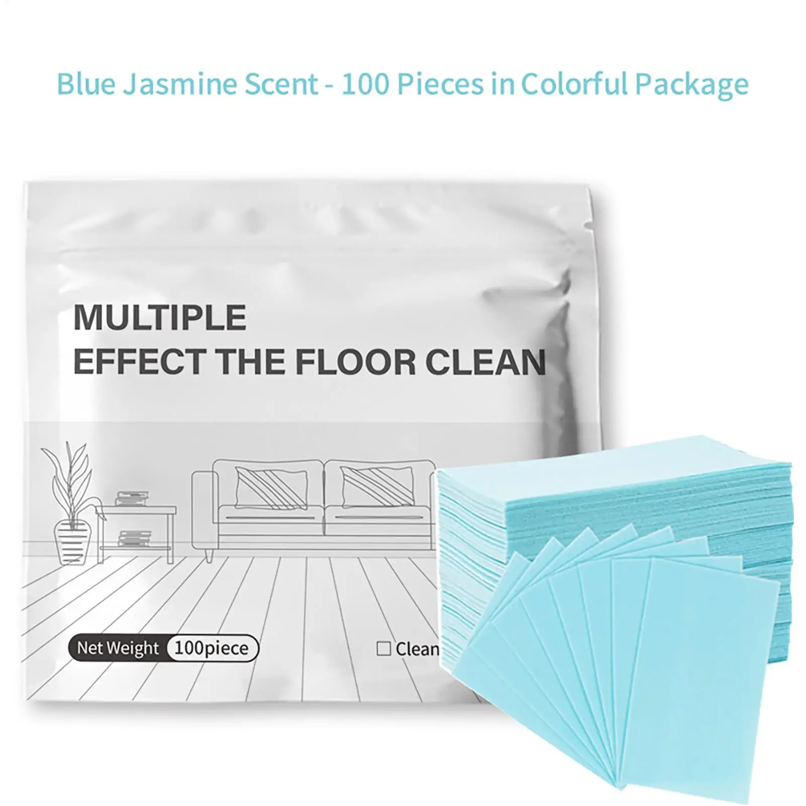 100Pcs Floor Cleaning Sheets Baby Safe Mild Formula Multi Surface Tile Wood Cleaner Stain Remover Fresh Fragrance Tablets