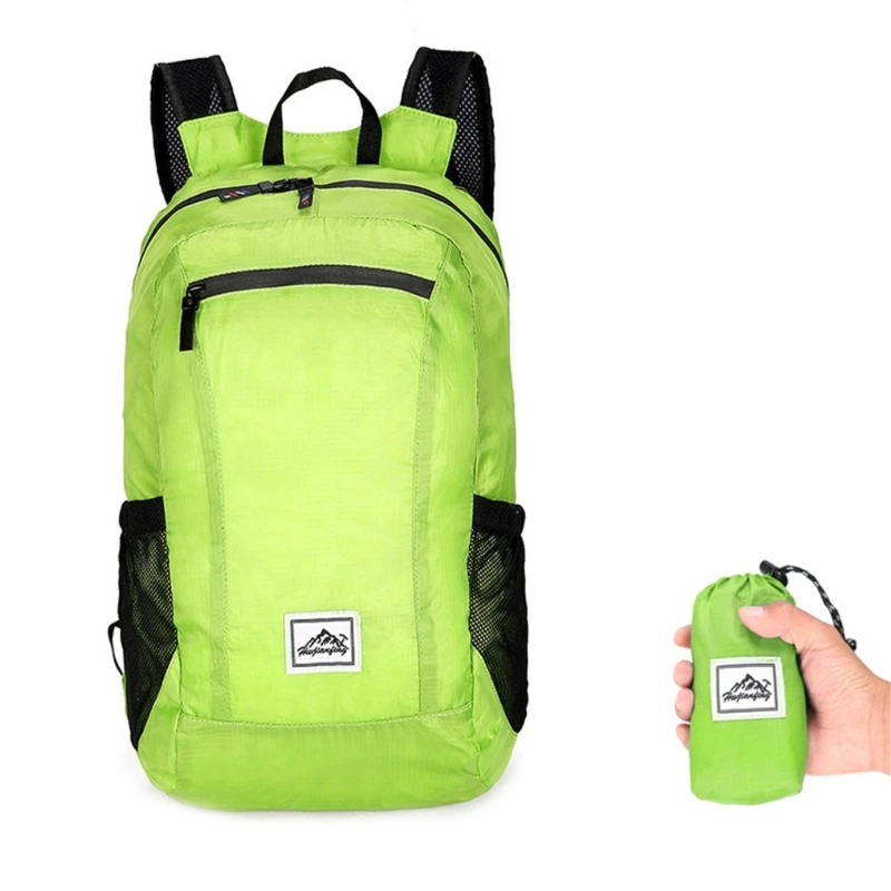 Wander-Tagesrucksack, ultraleichter, verstaubarer Rucksack, spritzwassergeschützt, faltbarer Rucksack, Reise-Tagesrucksack für