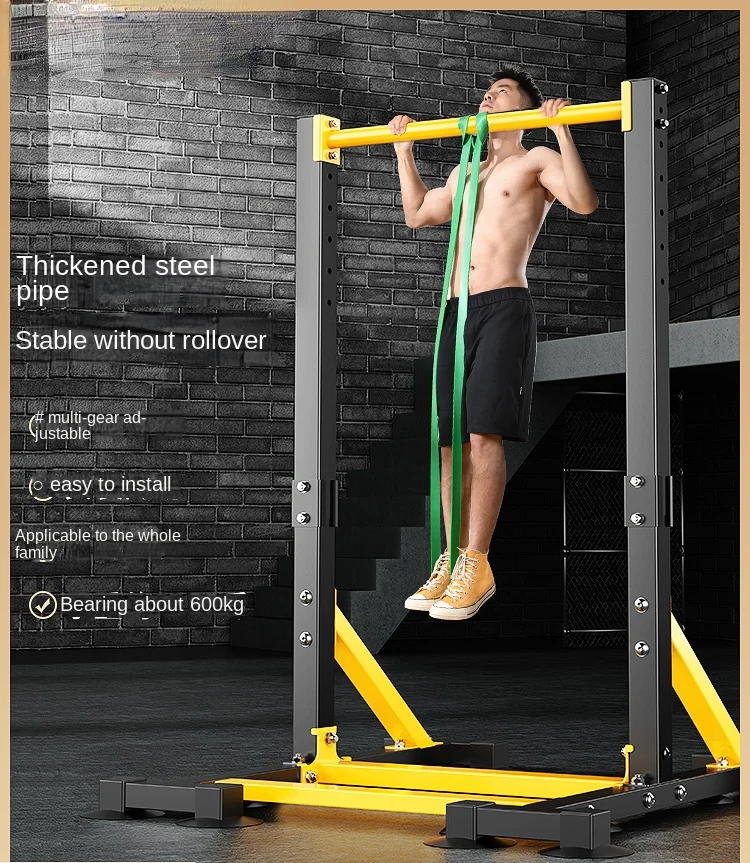 Home Indoor Pull-up Single Parallel Bars Stand Floor Adult and Children Stretch Hanging Bar Home Fitness Equipment