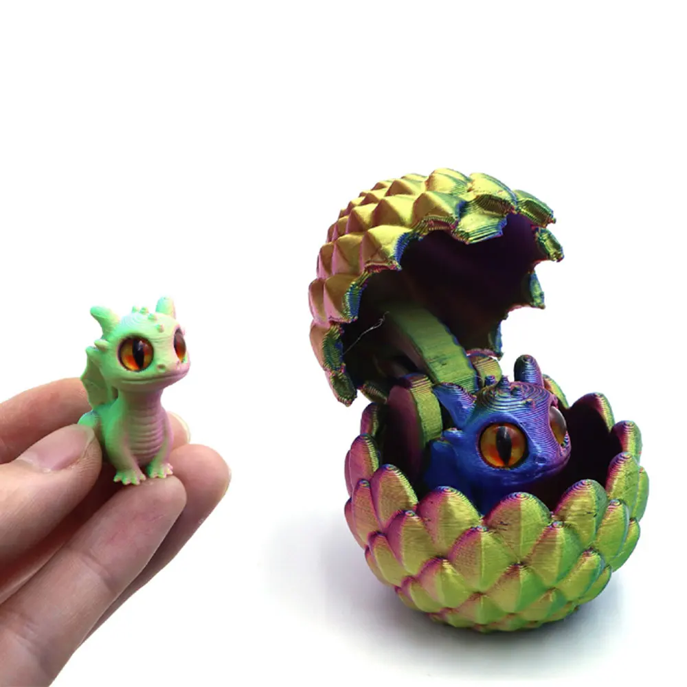 ألعاب مطبوعة ثلاثية الأبعاد تمثال بيضة التنين الفني صغير تفقيس التنين الشكل ديكور المنزل الحديث مصغرة مكتب ديكور عيد الميلاد #4