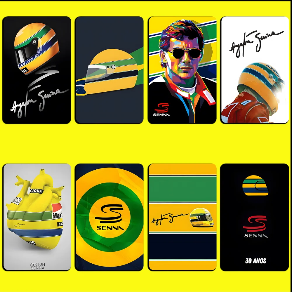 

Racing Driver A-Ayrton S-Senna Stickers Debit Bank Credit Cards Metro Bus Pass StickerDecoration Cover 4PCS Card Skin