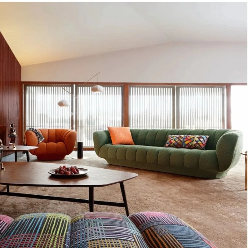 Italian minimalist fabric modern creative living room hotel villa single double triple