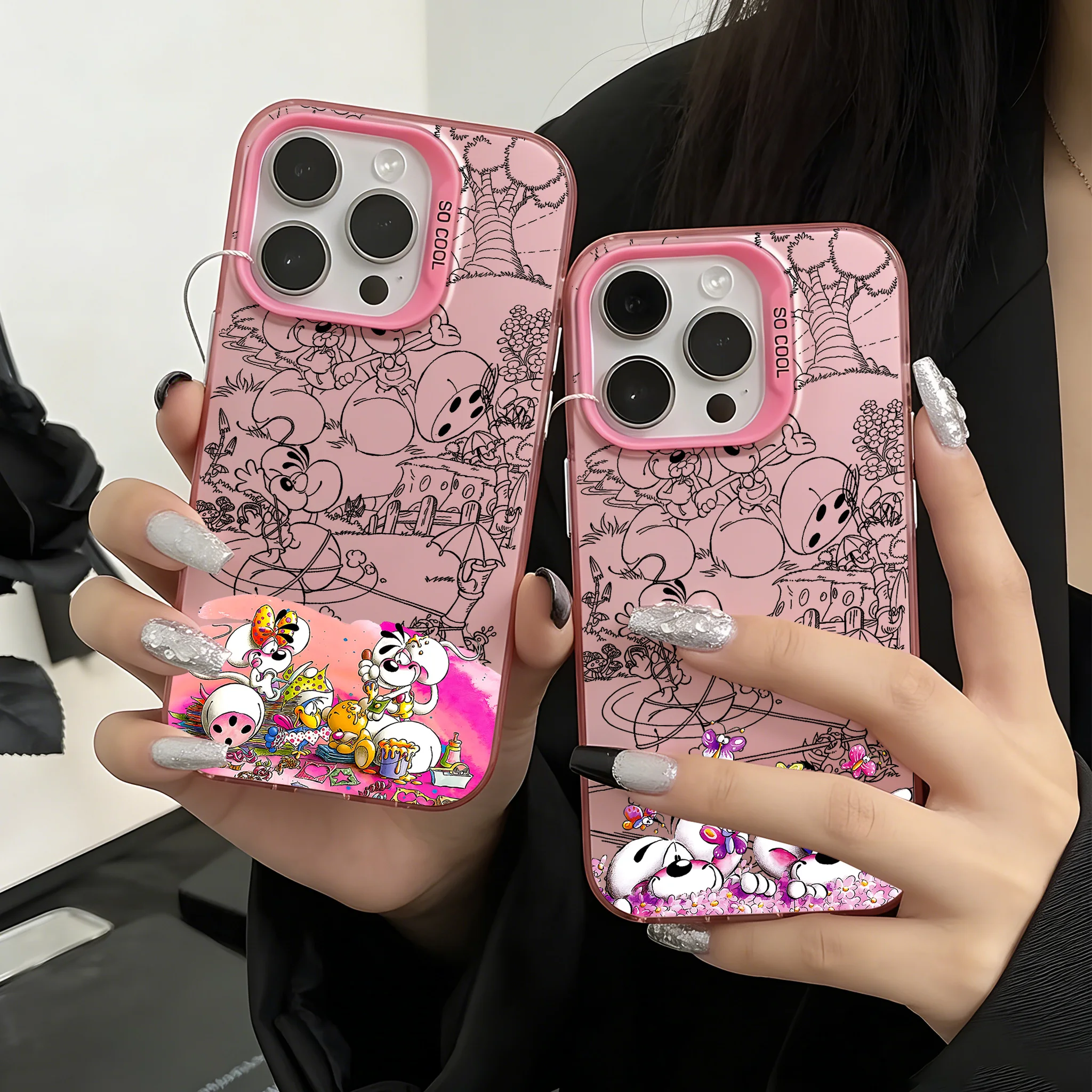Pink Diddl Mouse Phone Case for Samsung Galaxy S26 S25 S24 S23 S22 S21 S20 Note20 FE Ultra Edge Plus 4G 5G Anti Fall Matte Cover