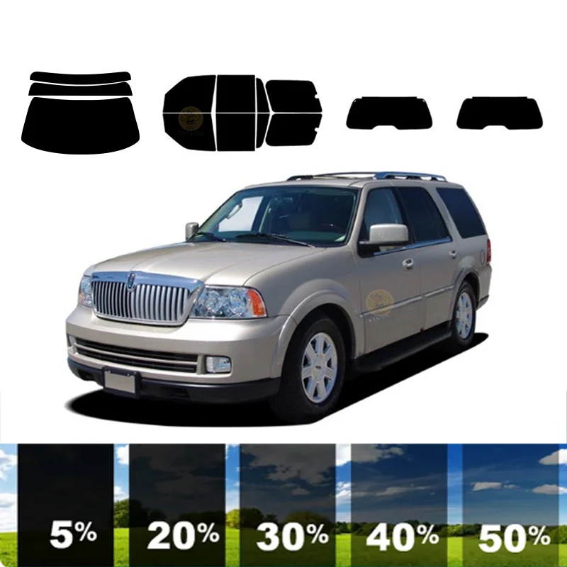 precut Removable Window Tint Film For Car 100% UVR 5%-70%VLT Heat Insulation Carbon ﻿For LINCOLN NAVIGATOR 4 DR SUV 2003-2006