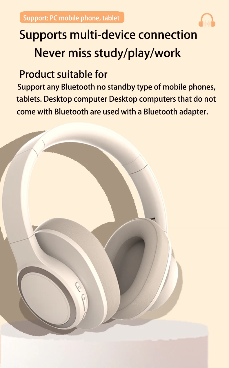 Stereo P3960 Headset 5.3 Bluetooth Headset Folding P Series Wireless Sports Game Headset Wireless Headphone Sport Earphones
