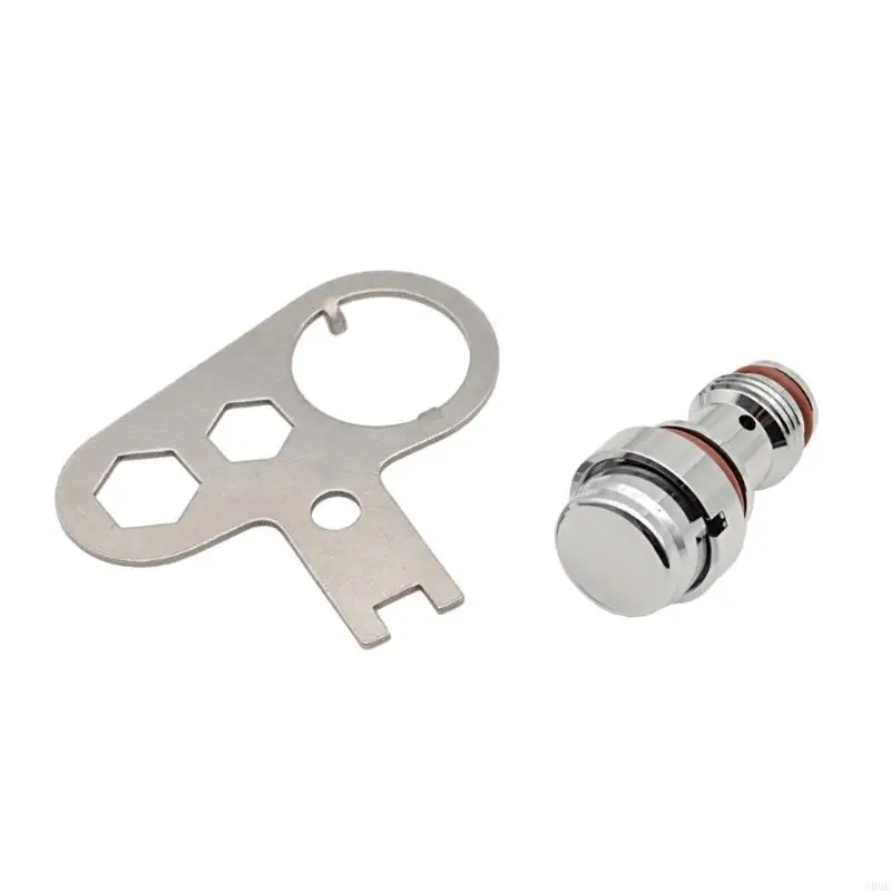 Inflator service piece, 41 x 22 mm metal part for routine use JOME