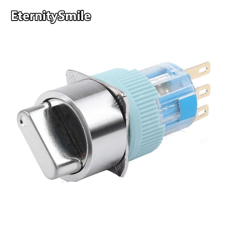 16mm 4A 220V AC 2NO2NC On Off Latching 2Position 3Pin 3 Position 6Pin Waterproof Push Button Selector Switch