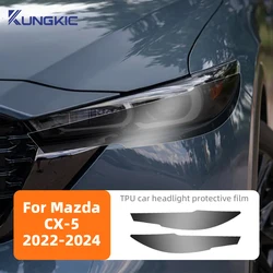 Headlight Rearview Film B C Pillars for Mazda CX5 CX-5 2022-2024 Protection Film TPU Pre-cut Anti-scratch Repair Clear Smoked