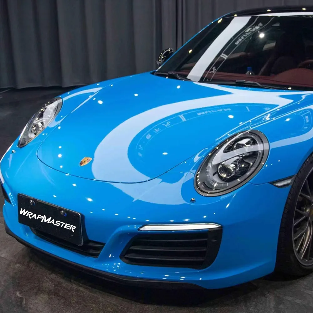 Vinyl Wrap Sheets Super Gloss Crystal Full Body Car Wrap Blue Sky