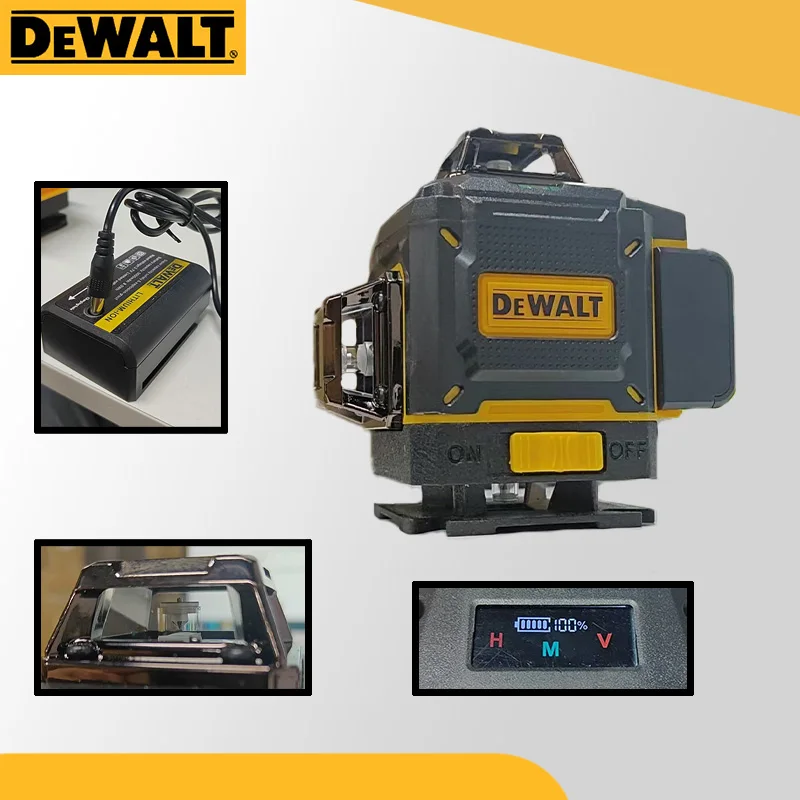 DEWALT 4D 16 خط مستوى الليزر الأخضر الخارجي 360 ° مستوى ليزر أفقي وعمودي فائق القوة للقياس الدقيق #5