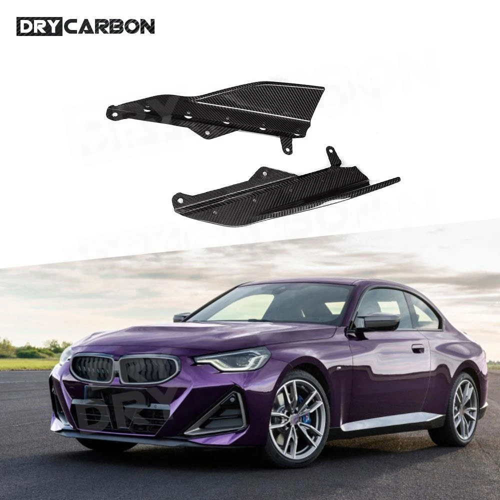 

Dry Carbon Fiber Front Bumper Side Splitters Spoiler Side Aprons for BMW G42 M235i M240i Coupe 2022+ FRP Body Kits Accessories