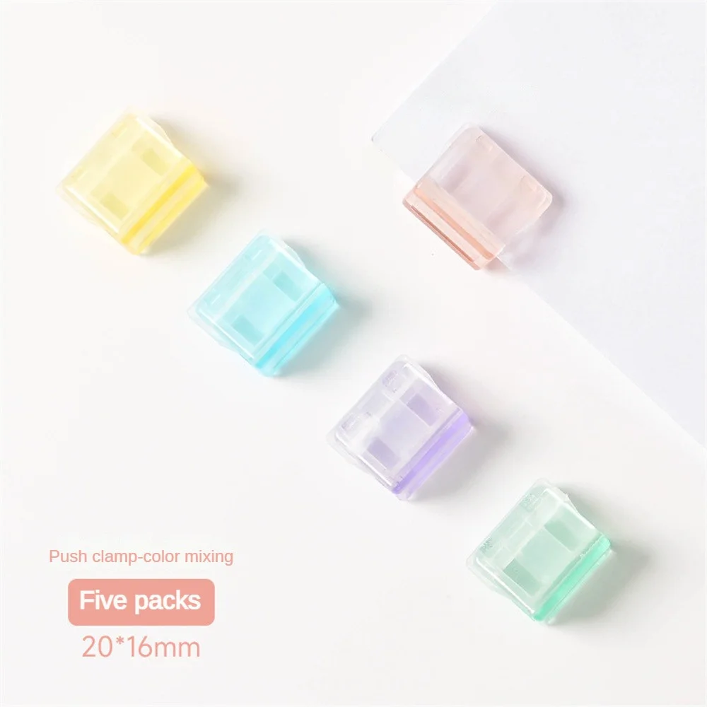 คลิปหนีบกระดาษขนาดเล็กสีใสแบบลูกกวาดที่คั่นหนังสือเอกสารโลหะที่คั่นหนังสือแฟ้มตัวหนีบหน้าดัชนีสำนักงานโรงเรียน