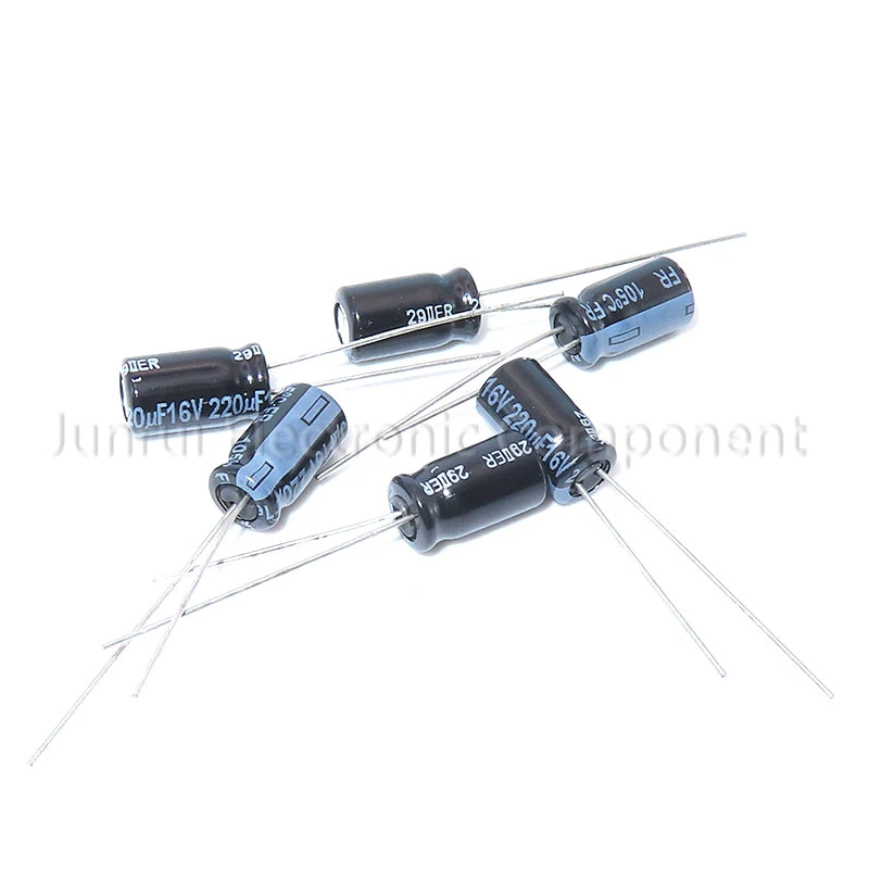 10PCS/LOT EEUFR1C221 220uF 16V 6*11 Direct-Inserted Aluminum Electrolytic Capacitor Electronic Component  Integrated Chip New
