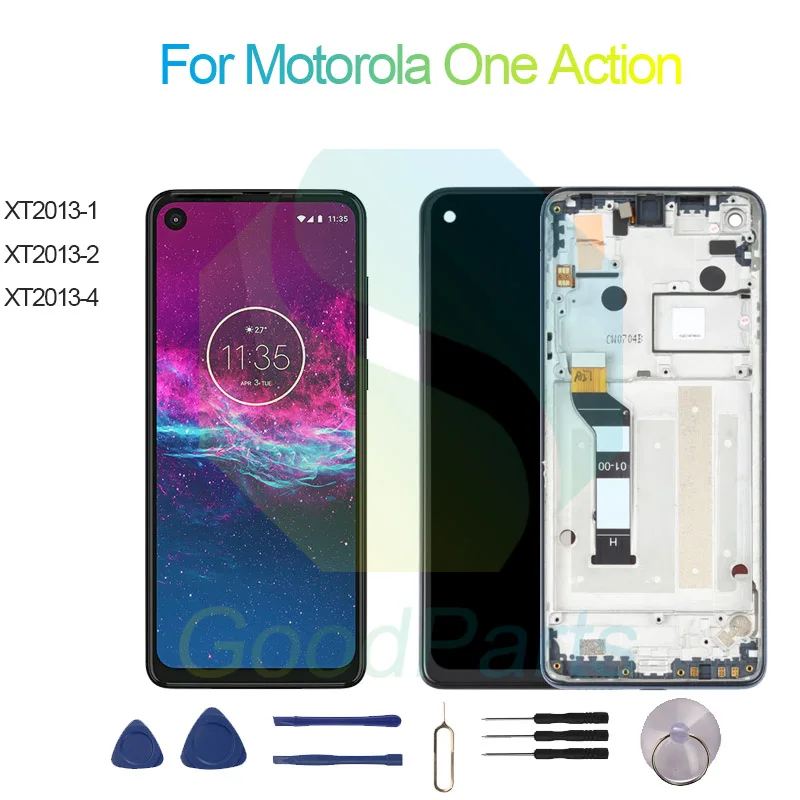 For Motorola One Action Screen Display Replacement 2460*1080 XT2013-1/2/4 Moto One Action LCD Touch Digitizer